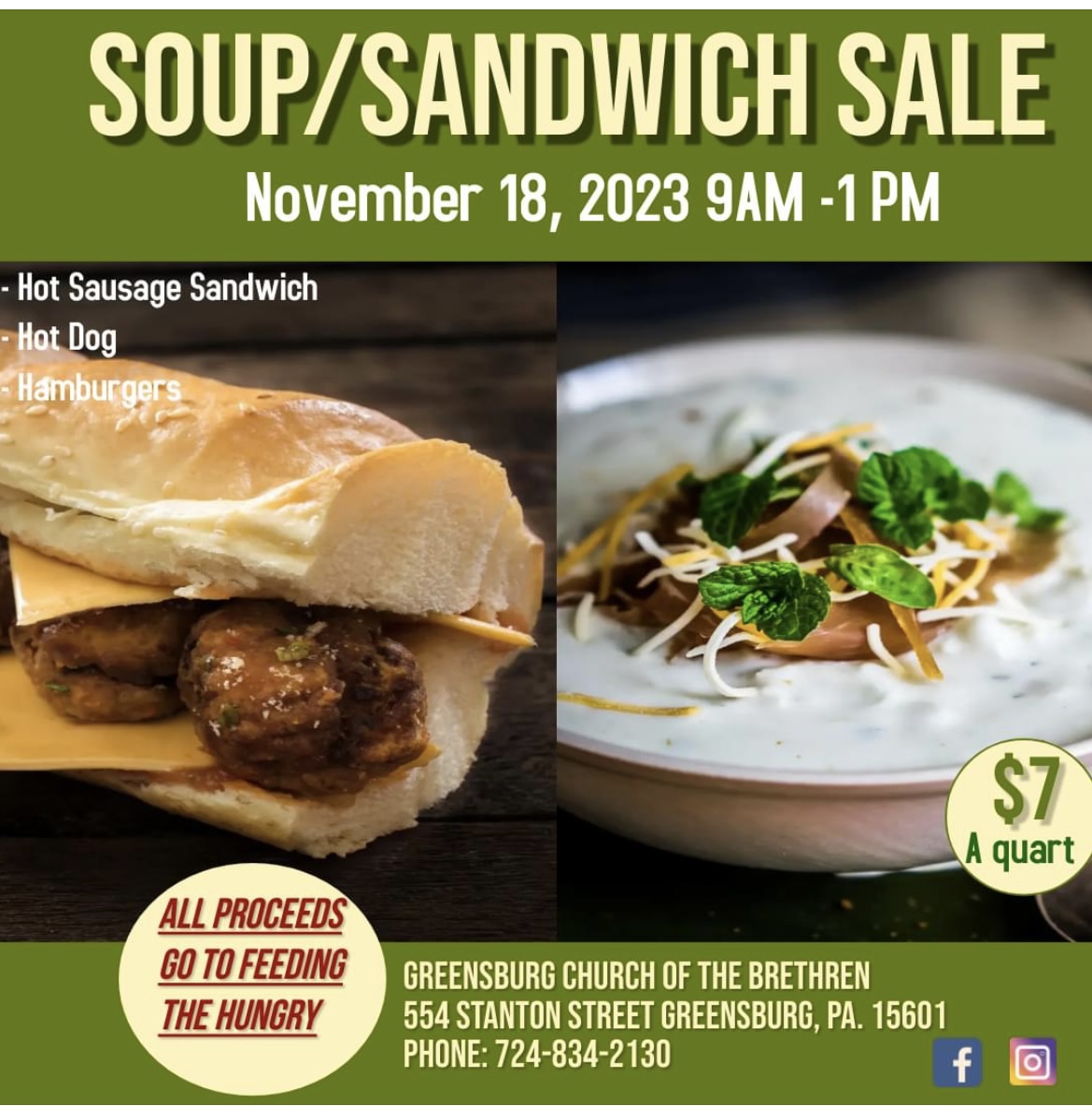 Soup N Sandwich Sale