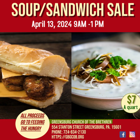 Soup and Sandwich Sale